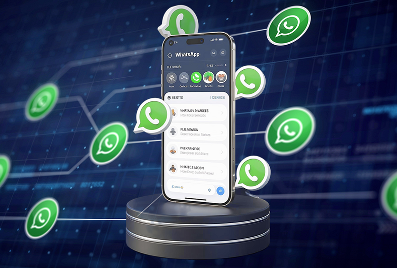 Smartphone con simbolo whatsapp