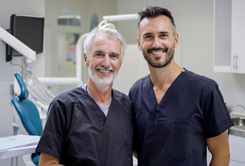 Ritratto di due dentisti, padre e figlio
