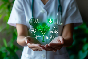 medico con mani aperte