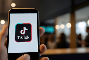 Smartphone con logo TikTok