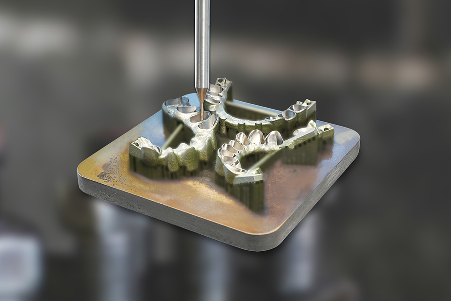 Produzione IBRIDA con ripresa LaserMelting presso CADdent Produzione ibrida LaserMelting CADdent