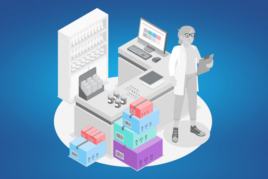 Stack: gestione smart del magazzino dentale Illustrazione magazzino