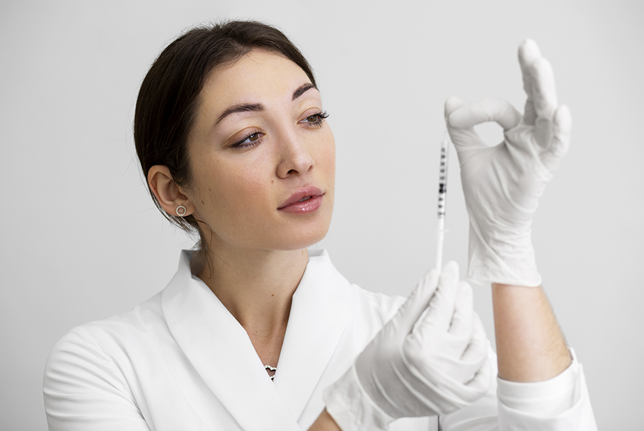 Falsi miti in medicina estetica: cosa l'odontoiatra deve sapere dottoressa con siringa in mano