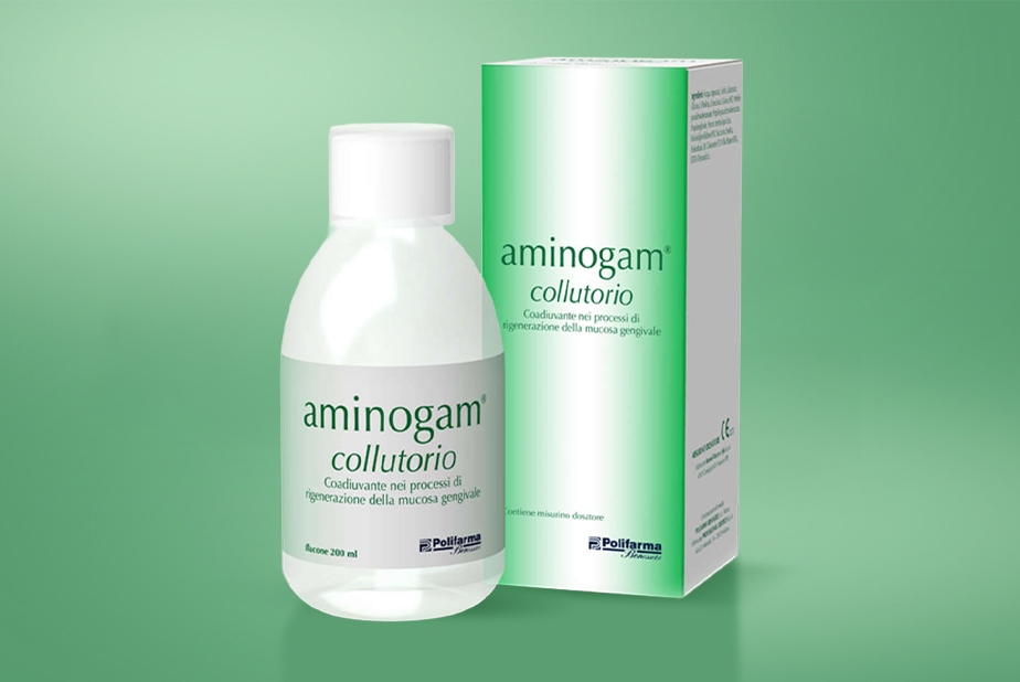 Aminogam Collutorio per la rigenerazione della mucosa orale Collutorio Aminogam