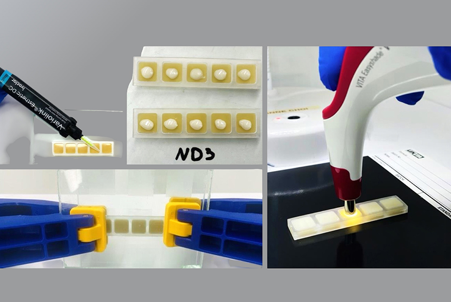 Capacità di mascheramento delle corone definitive stampate in 3D Misurazione della capacità di mascheramento