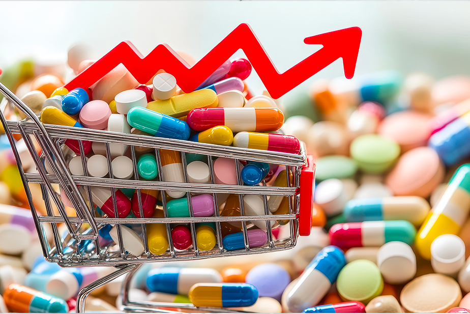 Monitoraggio della spesa farmaceutica in Italia: i dati di gennaio-ottobre 2025 carrello della spesa con medicine
