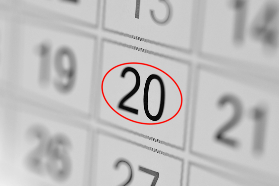 Proroghe Partite IVA 2026: versamenti fiscali rinviati al 20 luglio calendario con numero venti cerchiato