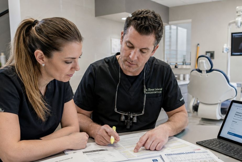 Etica della ricerca in parodontologia: perché la qualità delle fonti riguarda anche la pratica clinica ricercatori che dialogano